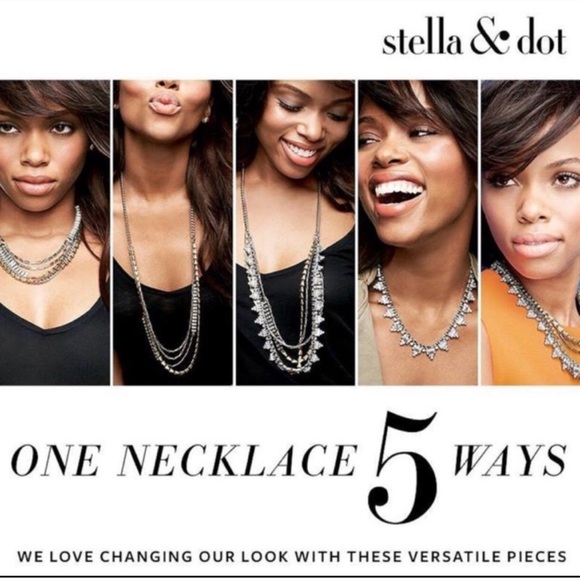 Stella & Dot Sutton Versatile Mixed Metals Statement Necklace - Picture 11 of 12